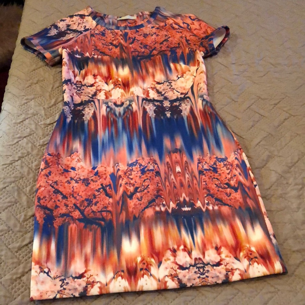 Zara printed midi dress